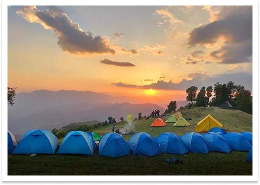 Himalayan view of Nag Tibba Trek from Pantwari Base Camp